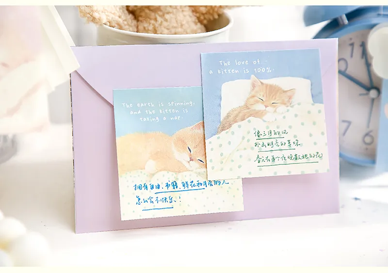 1 Piece 1 Set Animal Cat Class Learning School Paper Cartoon Style Cute Sweet Sticky Note display picture 8