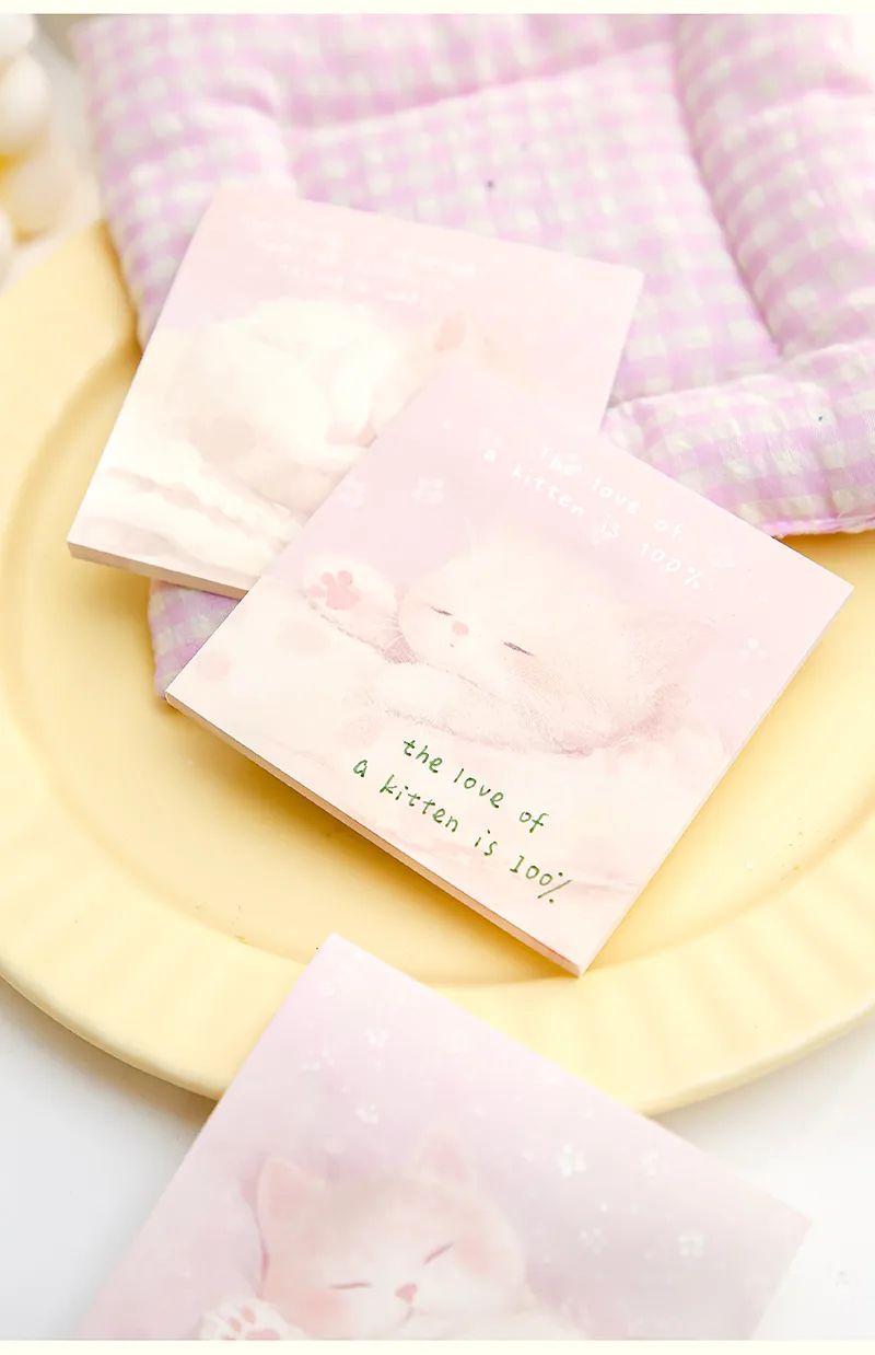 1 Piece 1 Set Animal Cat Class Learning School Paper Cartoon Style Cute Sweet Sticky Note display picture 11