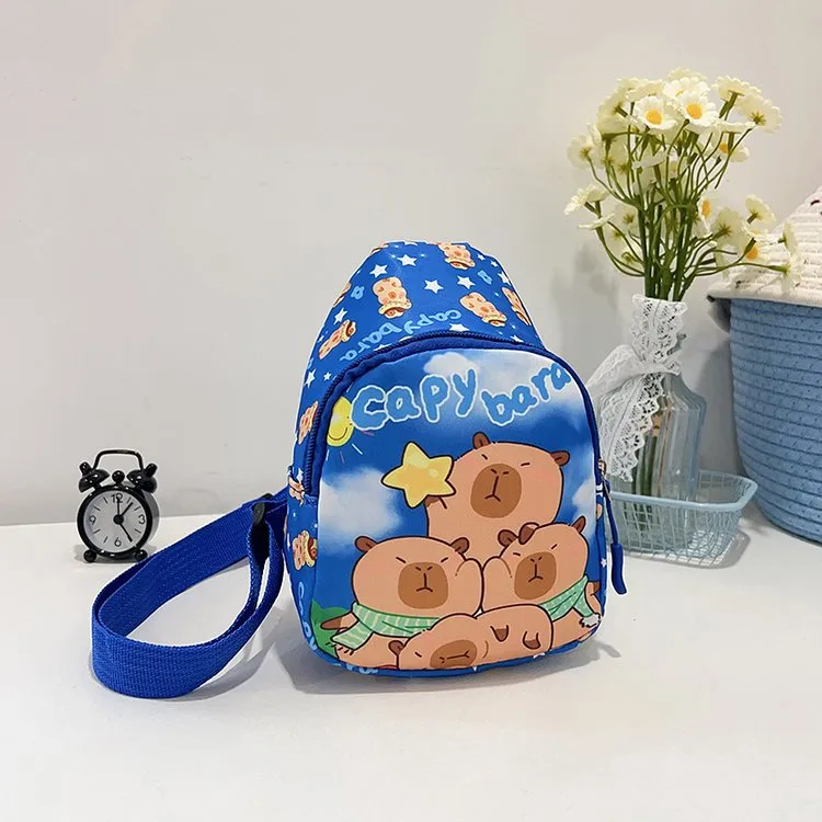 Kid'S Nylon Cartoon Capybara Cute Streetwear Oval Zipper Fanny Pack display picture 4