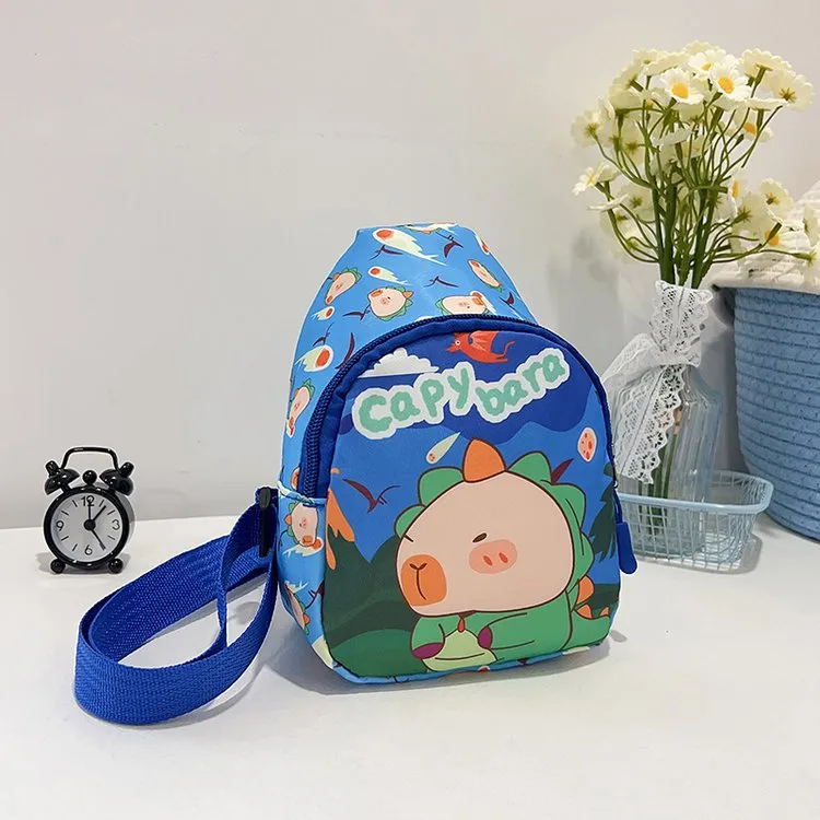 Kid'S Nylon Cartoon Capybara Cute Streetwear Oval Zipper Fanny Pack display picture 5