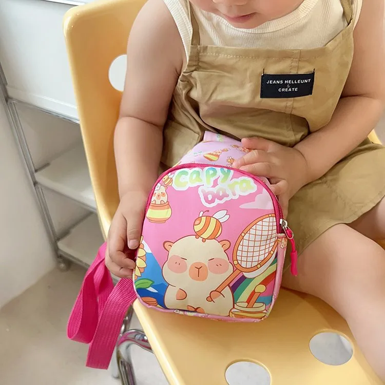 Kid'S Nylon Cartoon Capybara Cute Streetwear Oval Zipper Fanny Pack display picture 11