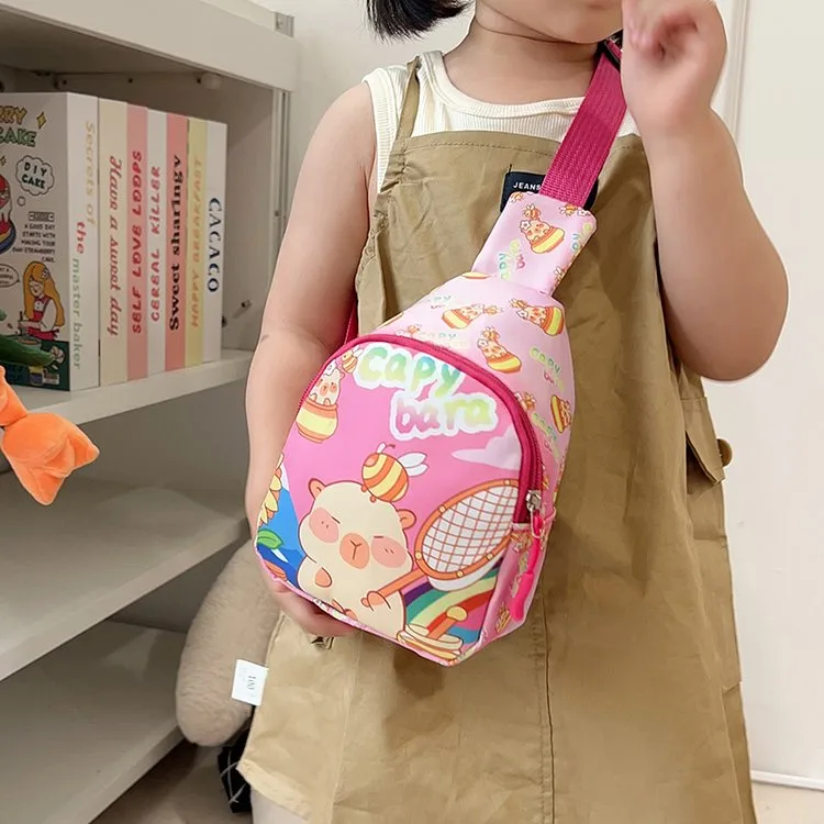 Kid'S Nylon Cartoon Capybara Cute Streetwear Oval Zipper Fanny Pack display picture 20