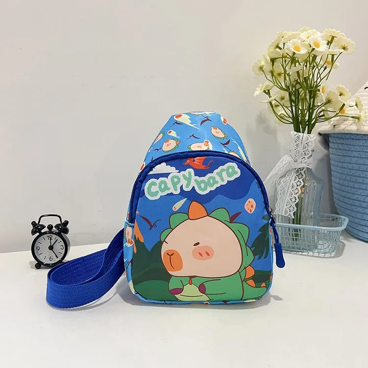 Kid'S Nylon Cartoon Capybara Cute Streetwear Oval Zipper Fanny Pack display picture 16