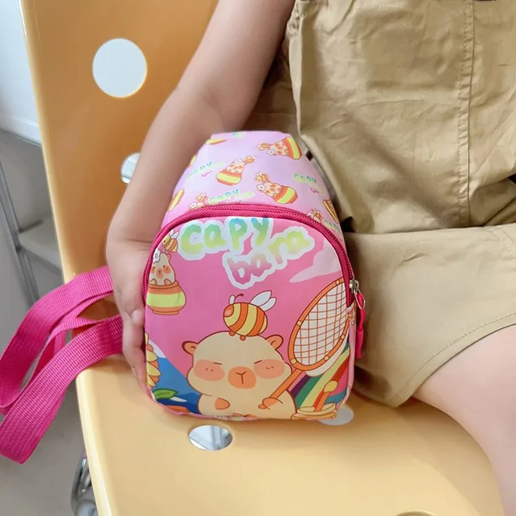 Kid'S Nylon Cartoon Capybara Cute Streetwear Oval Zipper Fanny Pack display picture 14