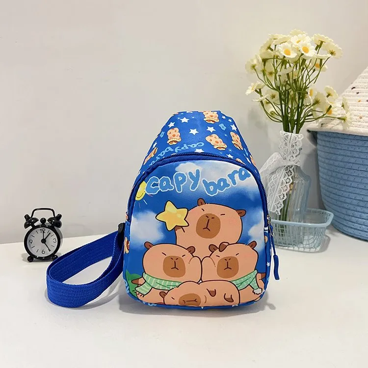 Kid'S Nylon Cartoon Capybara Cute Streetwear Oval Zipper Fanny Pack display picture 19