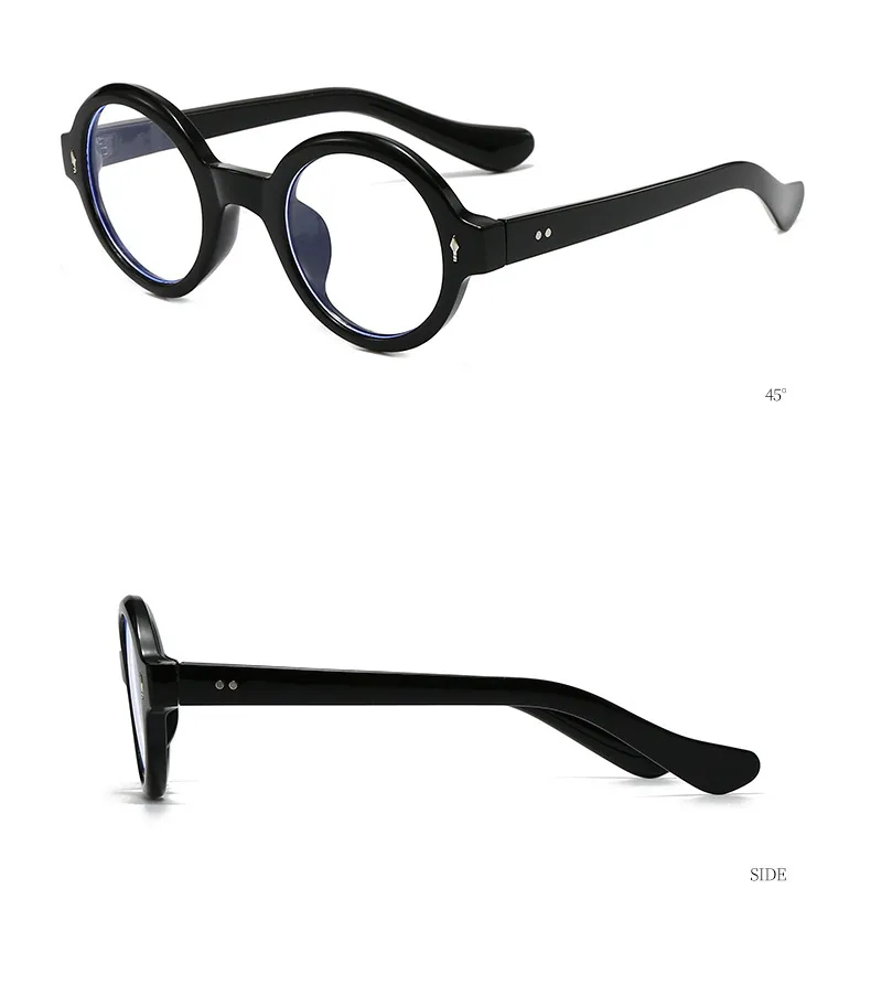 Retro Simple Style Framework Glasses PC UV400 Protection Round Frame Full Frame Glasses display picture 11