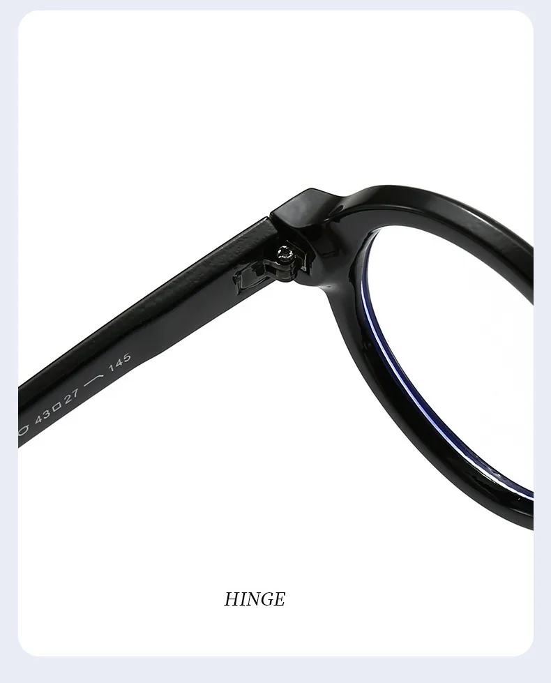Retro Simple Style Framework Glasses PC UV400 Protection Round Frame Full Frame Glasses display picture 9