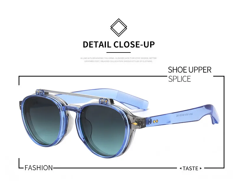 Pilot Flip Punk Sunglasses 4474 Endoscope Anti-blue Light Can Be Equipped With Myopia  Personalized Sunglasses display picture 2