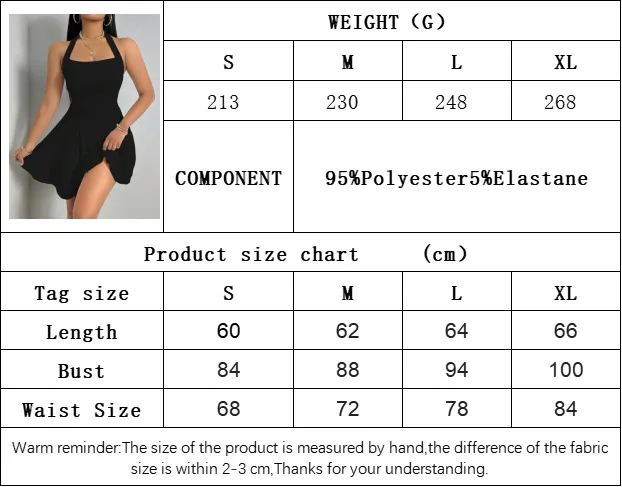 Y2K Ins New  Europe And The United States  Women's Sexy Hanging Neck Backless Waist A Word Big Skirt Dress display picture 2