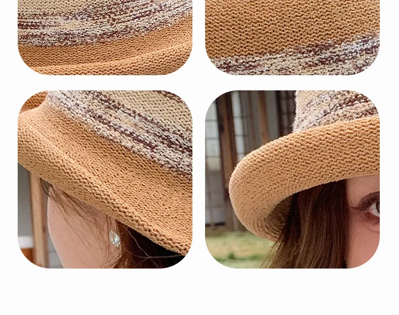 Summer New Style Hat Women's Elegant Elegant Curl-edge Fisherman Hat Women's French Elegant Elegant Elegant Face-making Small Basin Hat display picture 5