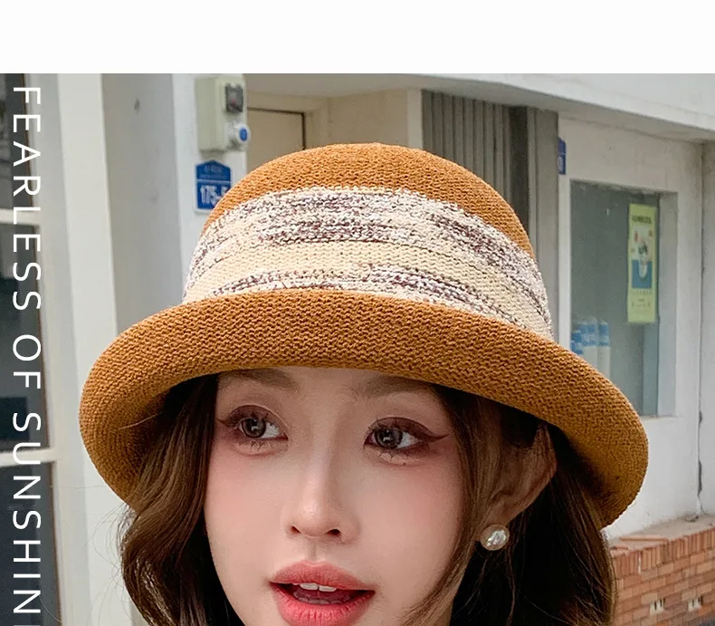 Summer New Style Hat Women's Elegant Elegant Curl-edge Fisherman Hat Women's French Elegant Elegant Elegant Face-making Small Basin Hat display picture 7