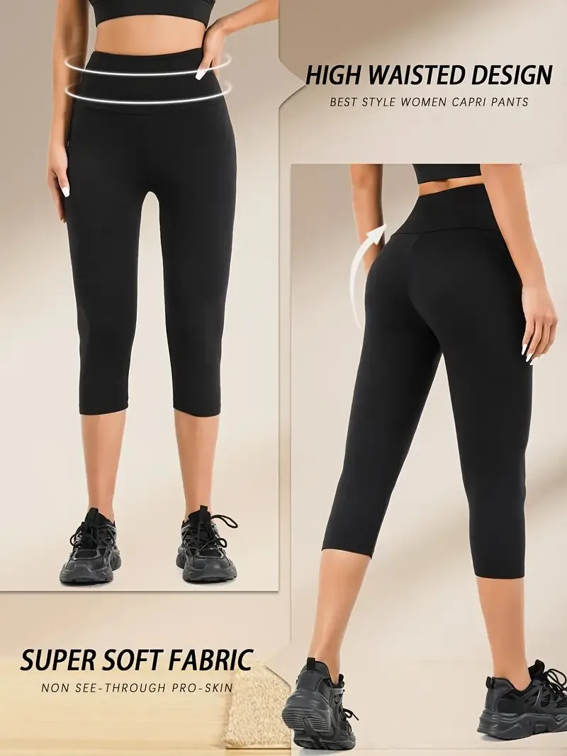 Women's Seven-point Fitness Pants High Waist Elastic Hip Yoga Peach Hip Sports Tights Factory Outlet display picture 1