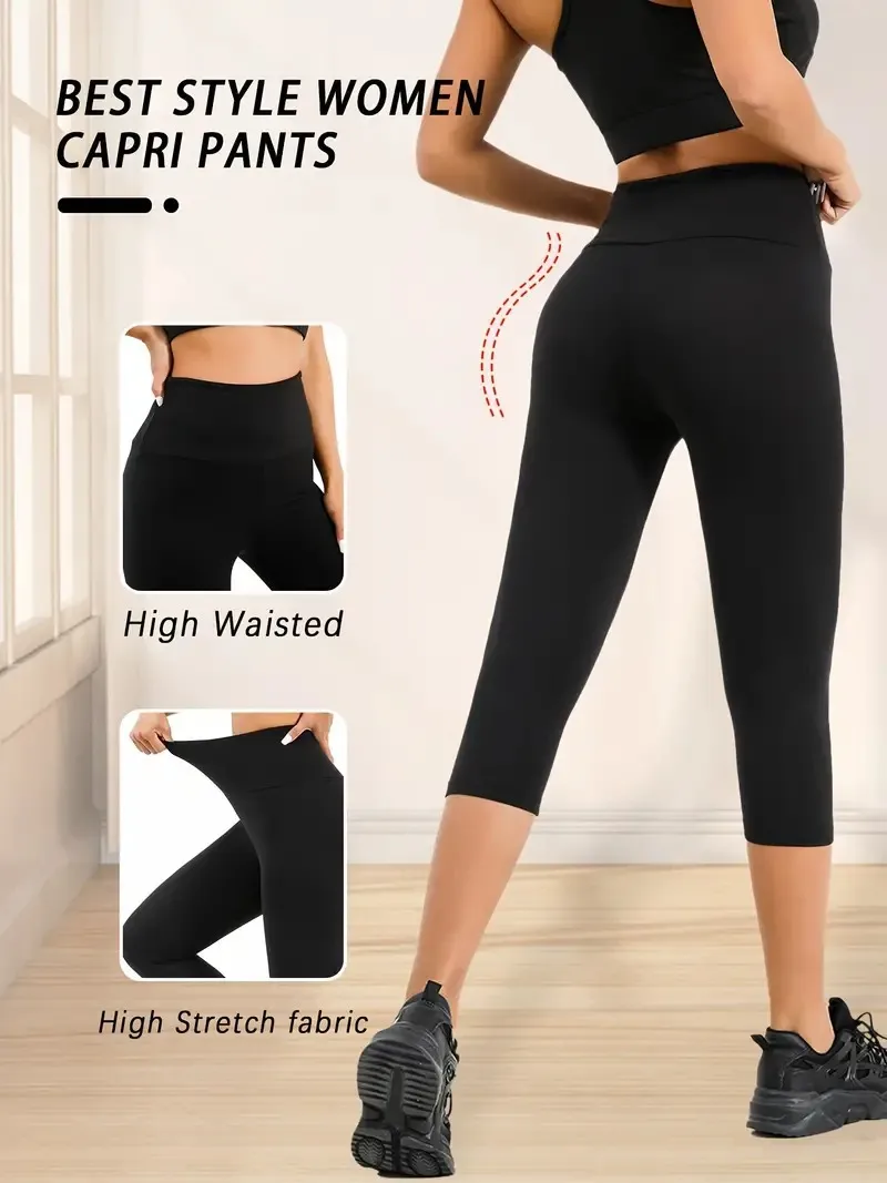 Women's Seven-point Fitness Pants High Waist Elastic Hip Yoga Peach Hip Sports Tights Factory Outlet display picture 6