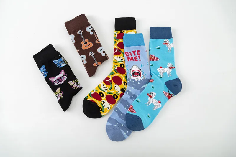 New Colorful Fashion Socks Color Guitar Socks Casual Cotton Socks  Street Fashion Socks Wholesale display picture 2