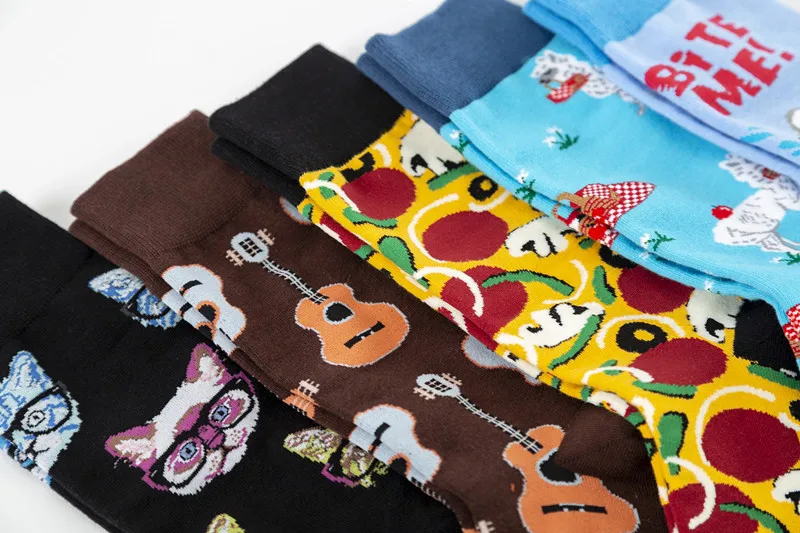 New Colorful Fashion Socks Color Guitar Socks Casual Cotton Socks  Street Fashion Socks Wholesale display picture 3