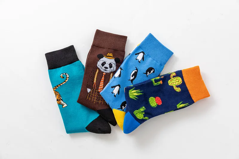 Autumn And Winter New Long Happy Socks Men And Women Couple Fashion Personality Abstract  Fashion Brand Socks Wholesale display picture 2