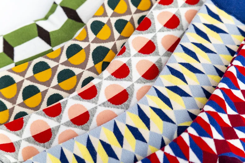 Spot  New British Style Gentleman Tide Socks Casual Happy Socks Wholesale Geometric Pattern display picture 6