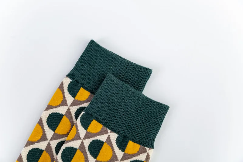 Spot  New British Style Gentleman Tide Socks Casual Happy Socks Wholesale Geometric Pattern display picture 9