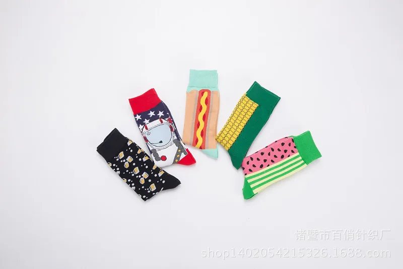 Spot  Fashion Colorful Lovers Socks Happy Socks High Casual Cotton Socks Wholesale display picture 1