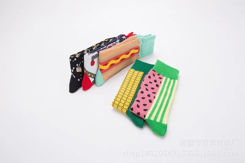 Spot  Fashion Colorful Lovers Socks Happy Socks High Casual Cotton Socks Wholesale display picture 2