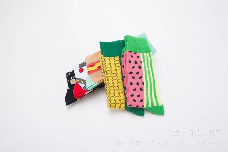 Spot  Fashion Colorful Lovers Socks Happy Socks High Casual Cotton Socks Wholesale display picture 3