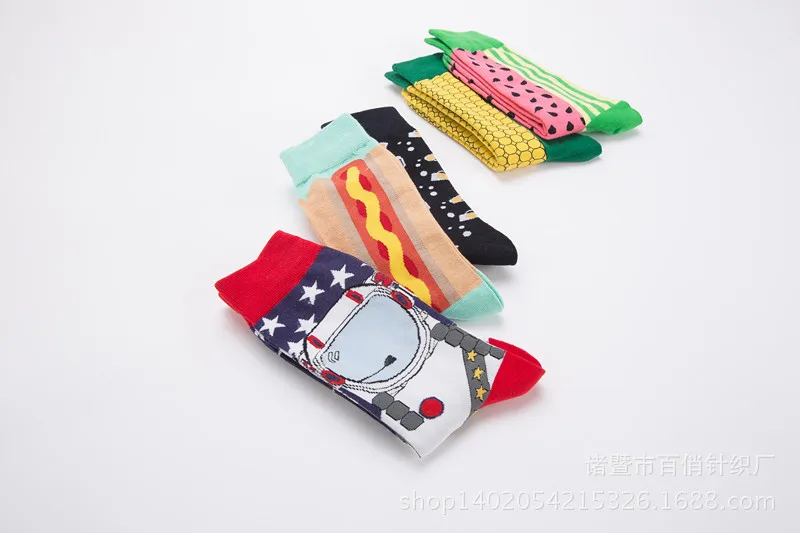 Spot  Fashion Colorful Lovers Socks Happy Socks High Casual Cotton Socks Wholesale display picture 4