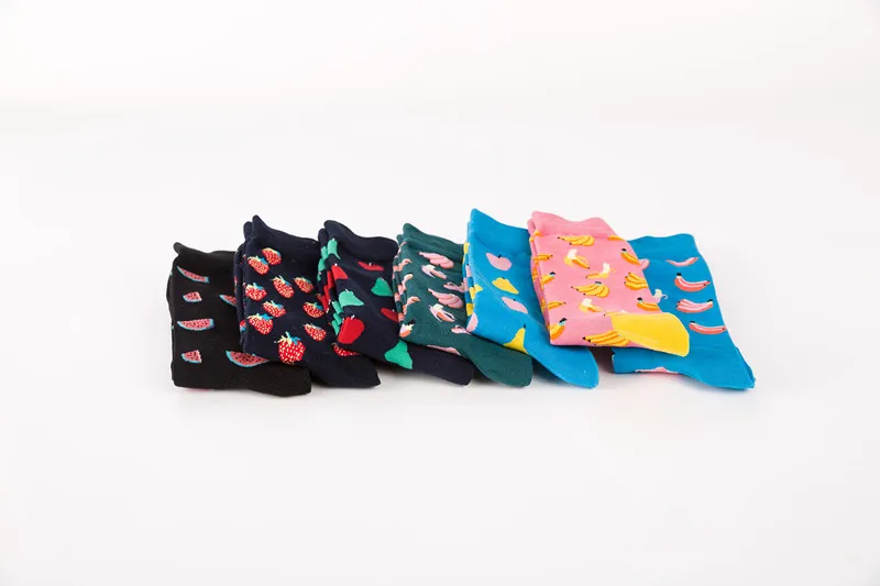 New  Colorful Fruit Men's Socks Socks Manufacturers Wholesale Casual Tube Couple Socks Without Card Head display picture 1