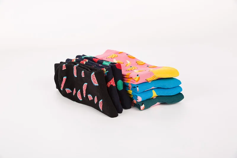 New  Colorful Fruit Men's Socks Socks Manufacturers Wholesale Casual Tube Couple Socks Without Card Head display picture 2