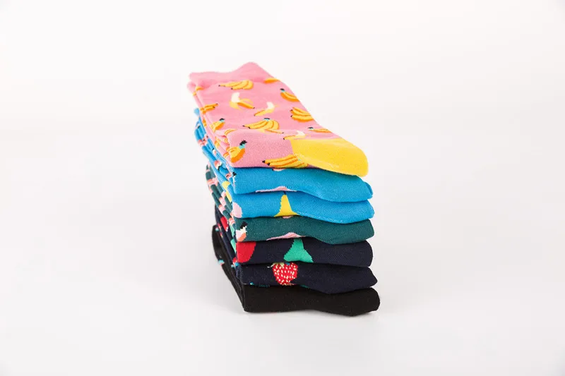 New  Colorful Fruit Men's Socks Socks Manufacturers Wholesale Casual Tube Couple Socks Without Card Head display picture 3