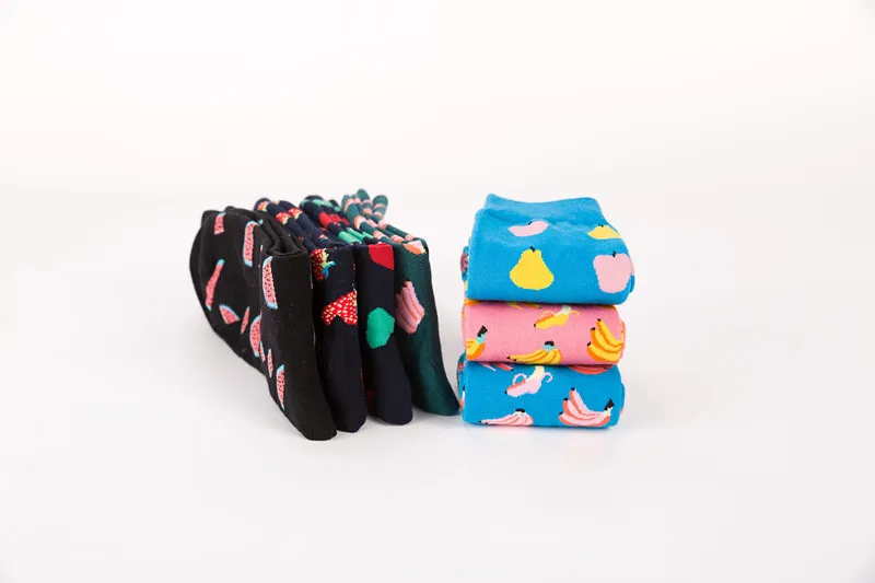 New  Colorful Fruit Men's Socks Socks Manufacturers Wholesale Casual Tube Couple Socks Without Card Head display picture 5
