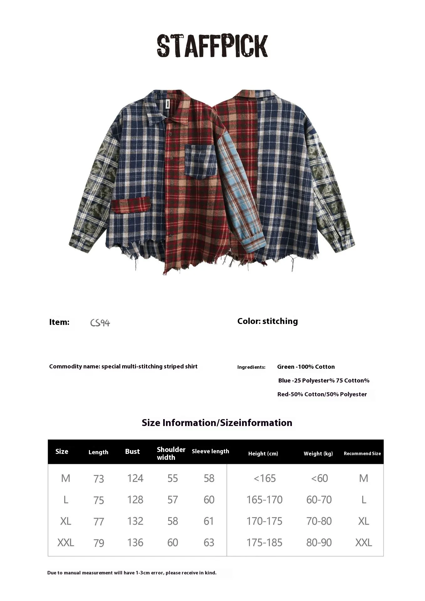 Jiayi Library Men's  Spring New American Retro Contrast Color Stitching Cleanfit Plaid Shirt Antique Shirt display picture 1