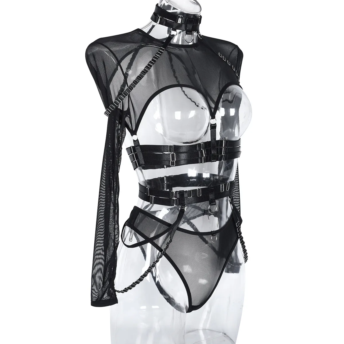 Sexy Three-Piece  Explosions Complex Belt Neck Waist Seal Nightclub Sexy Underwear 3243 display picture 47