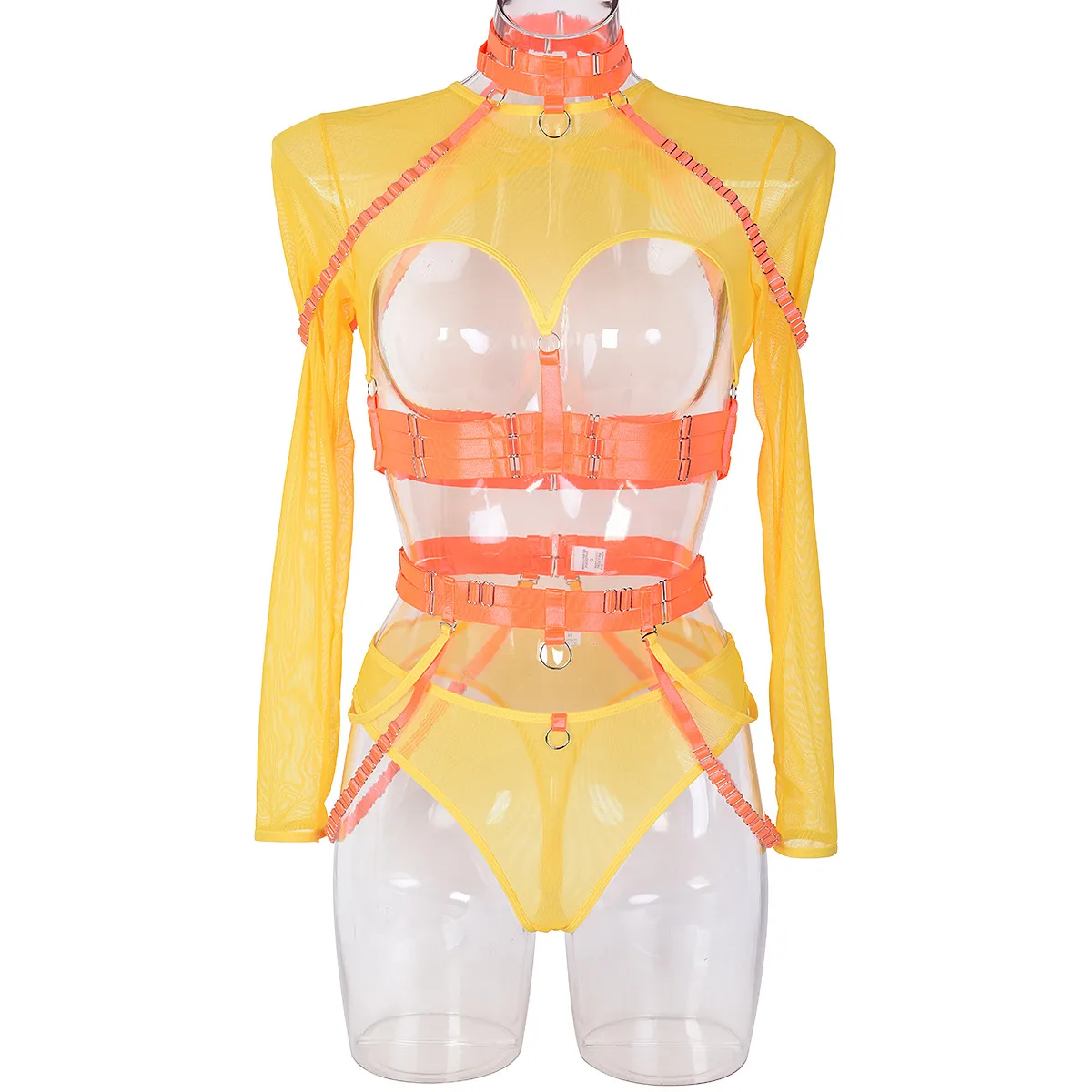 Sexy Three-Piece  Explosions Complex Belt Neck Waist Seal Nightclub Sexy Underwear 3243 display picture 14