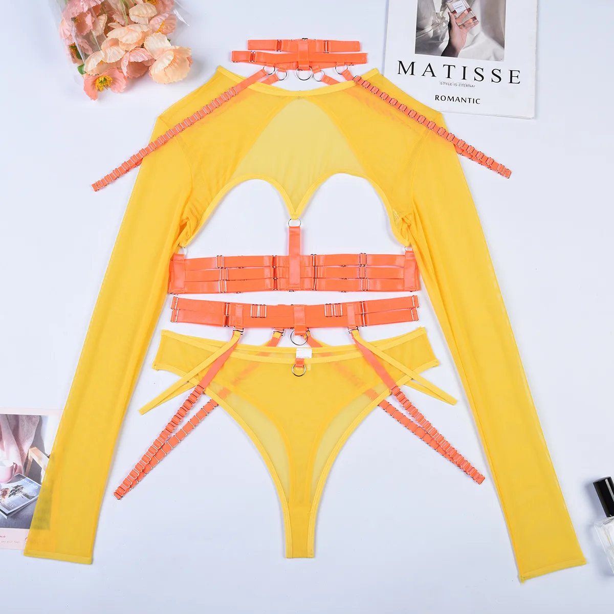 Sexy Three-Piece  Explosions Complex Belt Neck Waist Seal Nightclub Sexy Underwear 3243 display picture 23