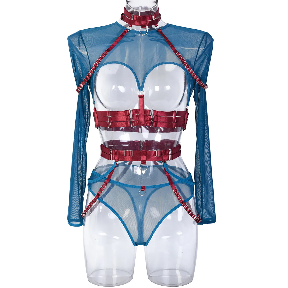 Sexy Three-Piece  Explosions Complex Belt Neck Waist Seal Nightclub Sexy Underwear 3243 display picture 24