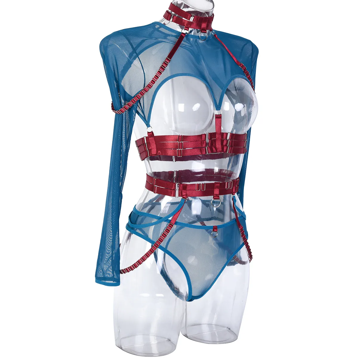 Sexy Three-Piece  Explosions Complex Belt Neck Waist Seal Nightclub Sexy Underwear 3243 display picture 25