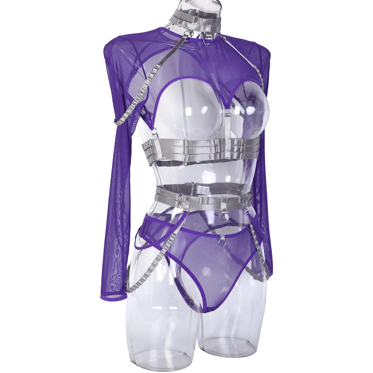 Sexy Three-Piece  Explosions Complex Belt Neck Waist Seal Nightclub Sexy Underwear 3243 display picture 35