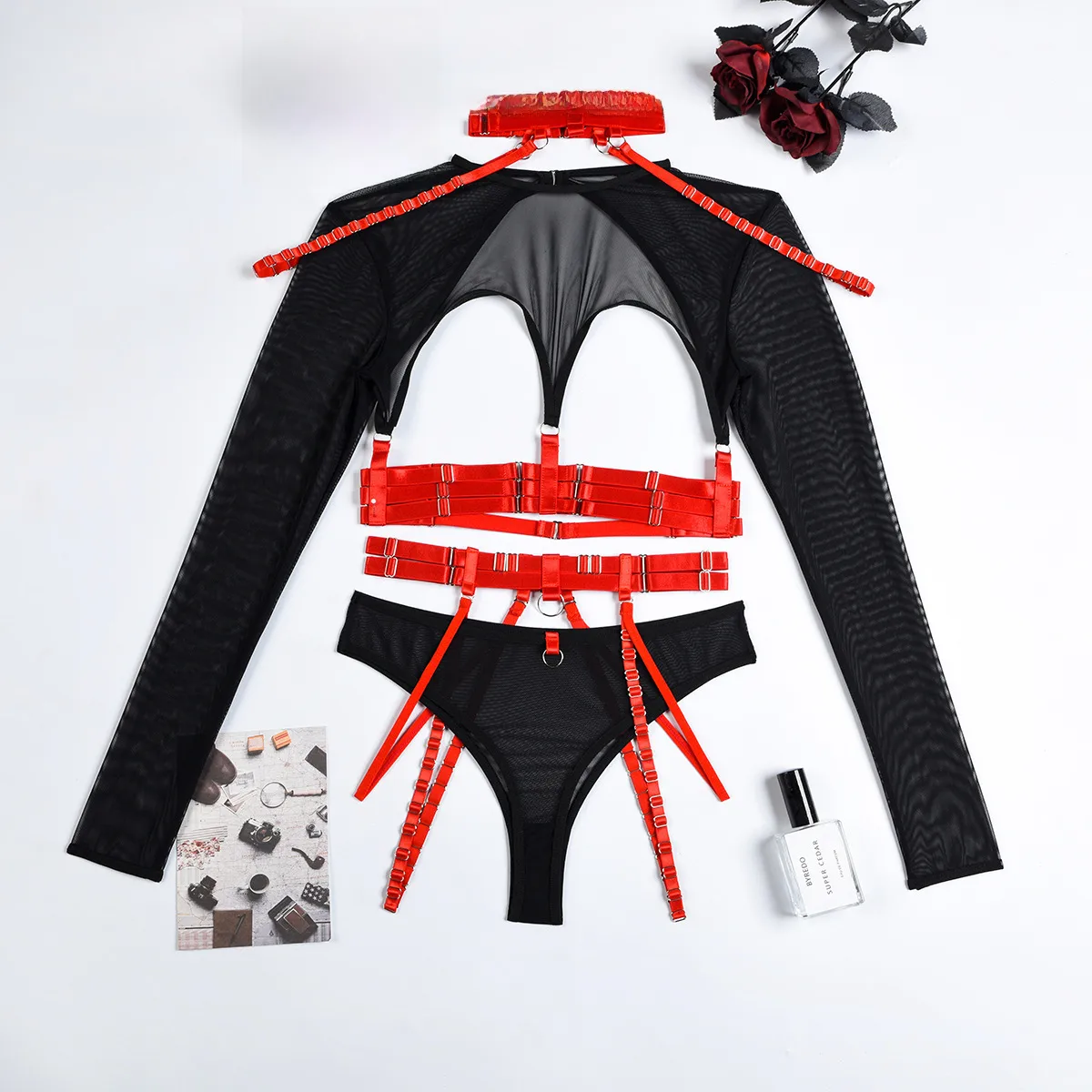 Sexy Three-Piece  Explosions Complex Belt Neck Waist Seal Nightclub Sexy Underwear 3243 display picture 60