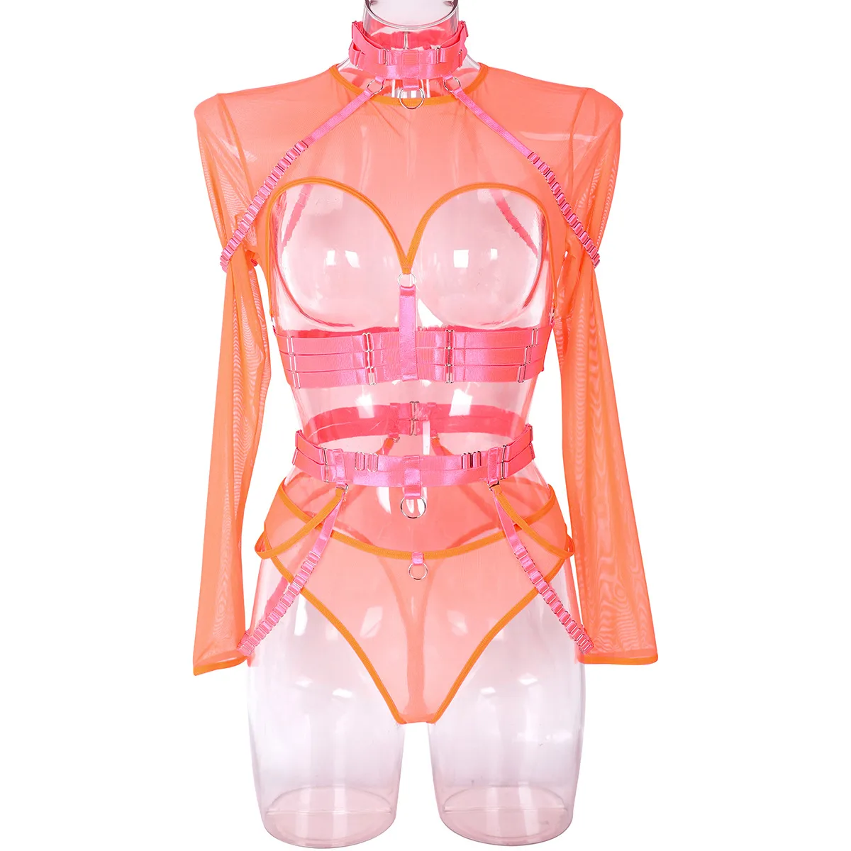 Sexy Three-Piece  Explosions Complex Belt Neck Waist Seal Nightclub Sexy Underwear 3243 display picture 67