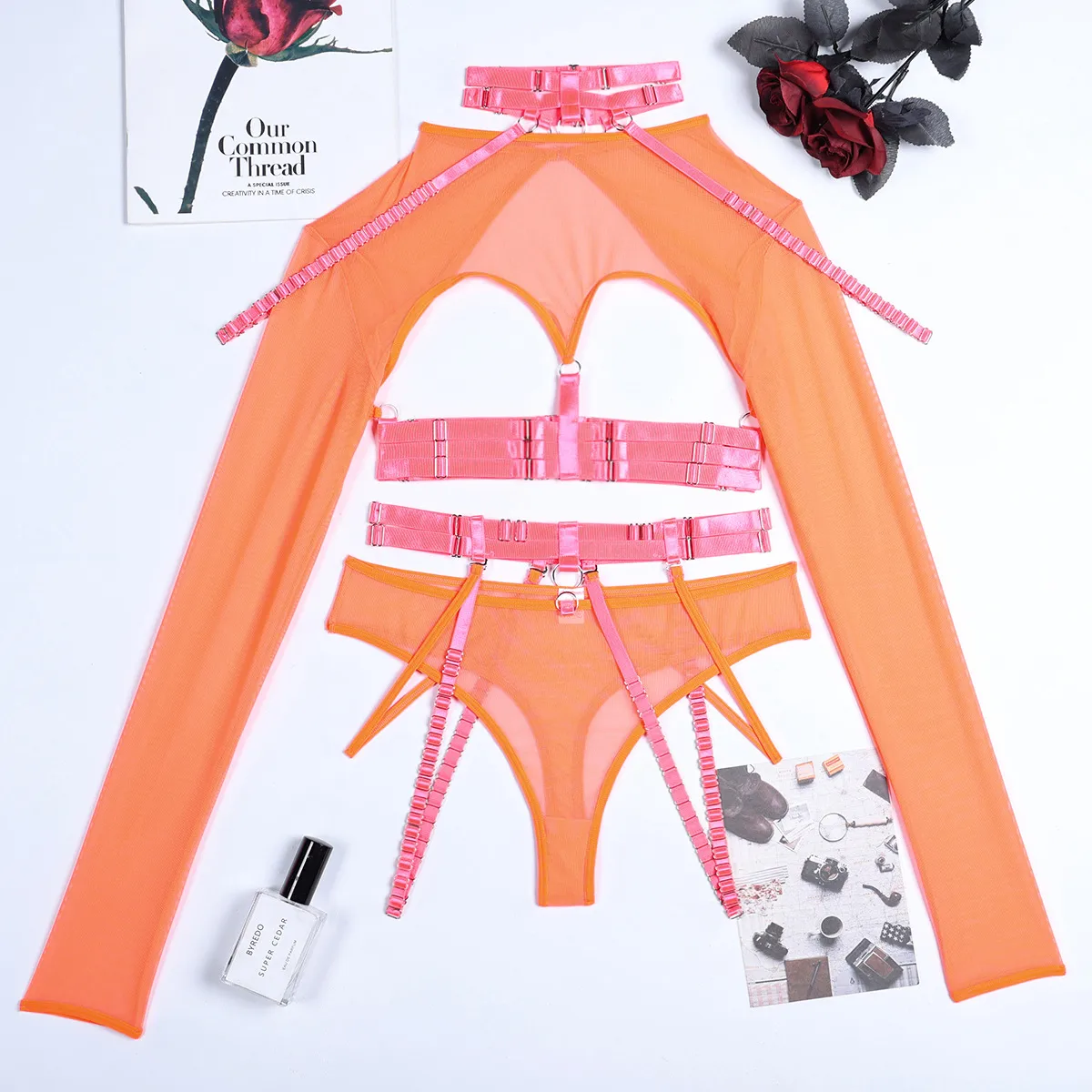 Sexy Three-Piece  Explosions Complex Belt Neck Waist Seal Nightclub Sexy Underwear 3243 display picture 70