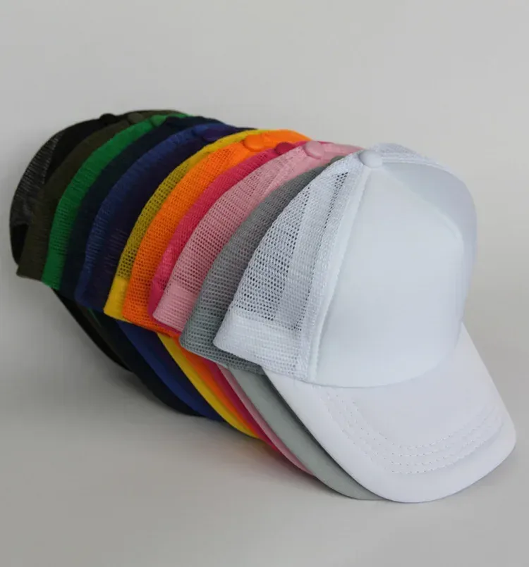 Factory Custom Sponge Net Cap Men And Women Embroidery Printing Logo Travel Advertising Double Solid Color Baseball Duck Tongue Hat display picture 1