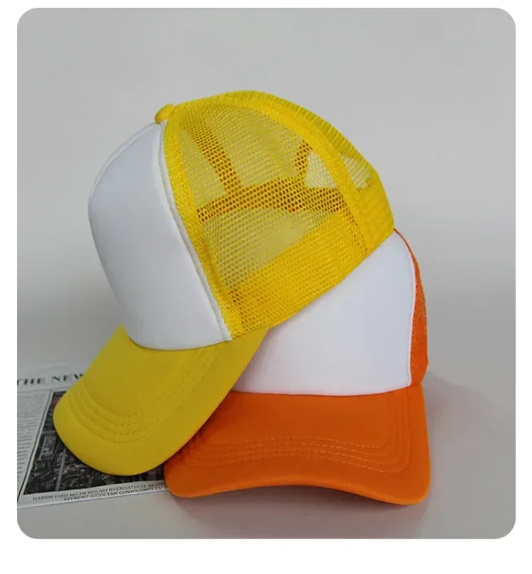 Factory Custom Sponge Net Cap Men And Women Embroidery Printing Logo Travel Advertising Double Solid Color Baseball Duck Tongue Hat display picture 4