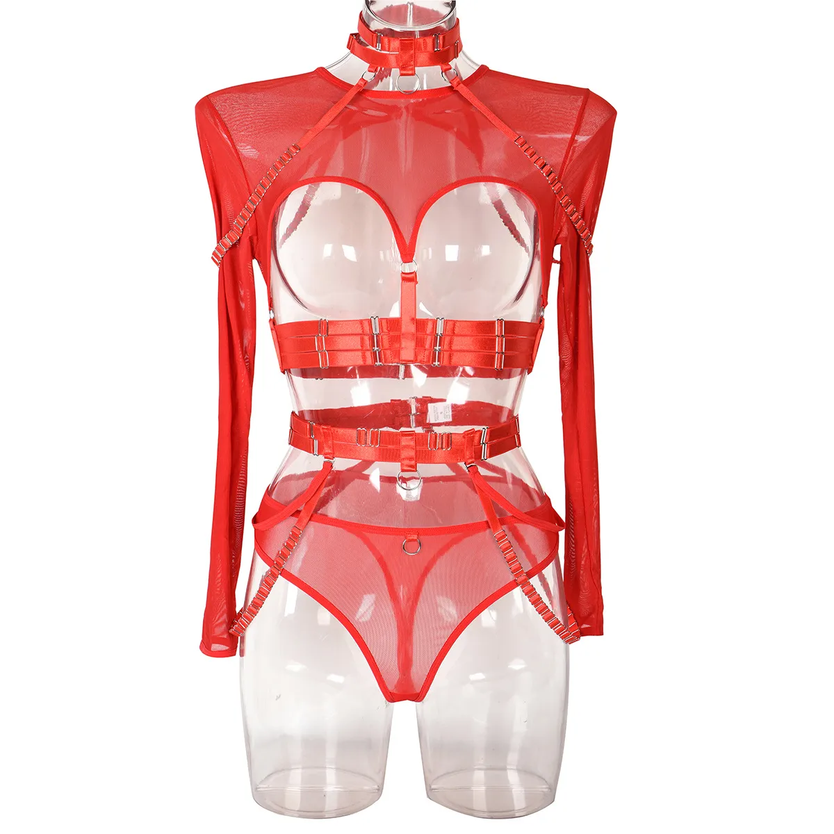 Sexy Three-Piece  Explosions Complex Belt Neck Waist Seal Nightclub Sexy Underwear 3243 display picture 77