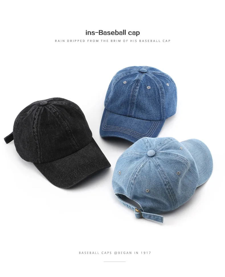 Baseball Cap New Style New Style Women Solid Color Light Plate Cowboy Couple Baseball Cap Outdoor Men's Sunscreen Cap display picture 2