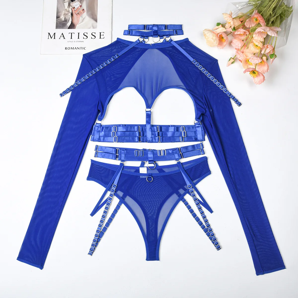 Sexy Three-Piece  Explosions Complex Belt Neck Waist Seal Nightclub Sexy Underwear 3243 display picture 98