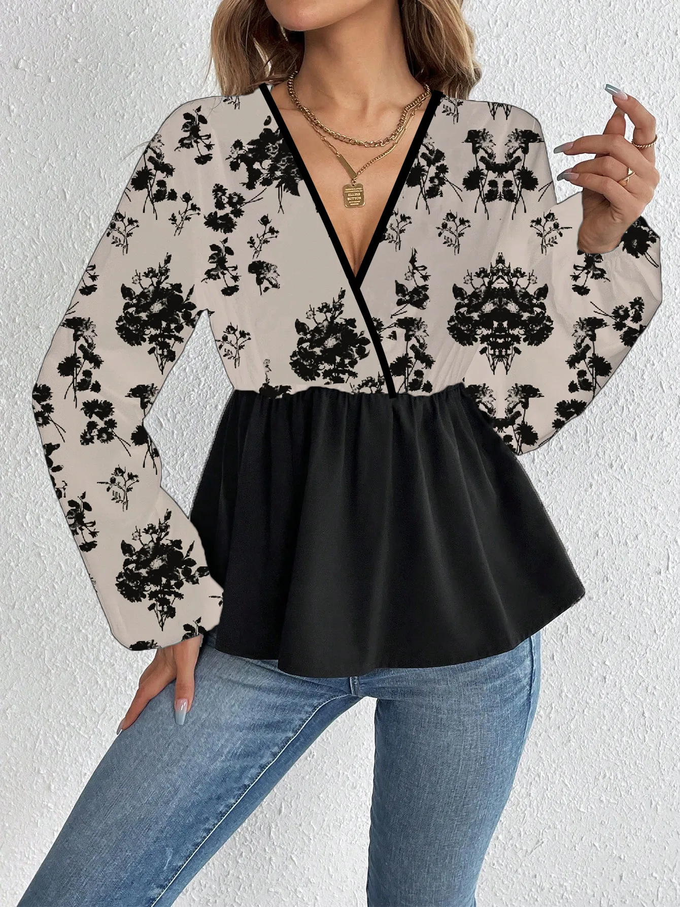 Women's Blouse Long Sleeve Blouses Casual Romantic Simple Style Tree display picture 3
