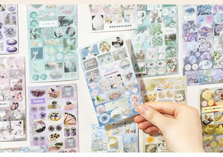 1 Piece 1 Set Animal Scenery School Paper Retro Stickers display picture 5
