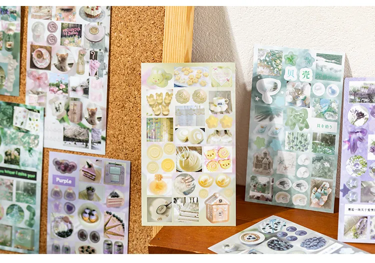 1 Piece 1 Set Animal Scenery School Paper Retro Stickers display picture 9