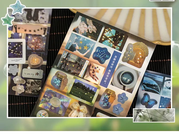 1 Piece 1 Set Animal Scenery School Paper Retro Stickers display picture 12