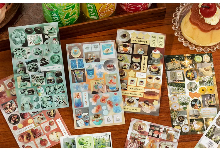 1 Piece 1 Set Animal Scenery School Paper Retro Stickers display picture 13